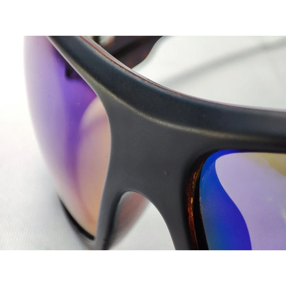Kreedom Lincoln Tortoise Wrap Sunglasses Blue Mirror Lens Cat 3 Men